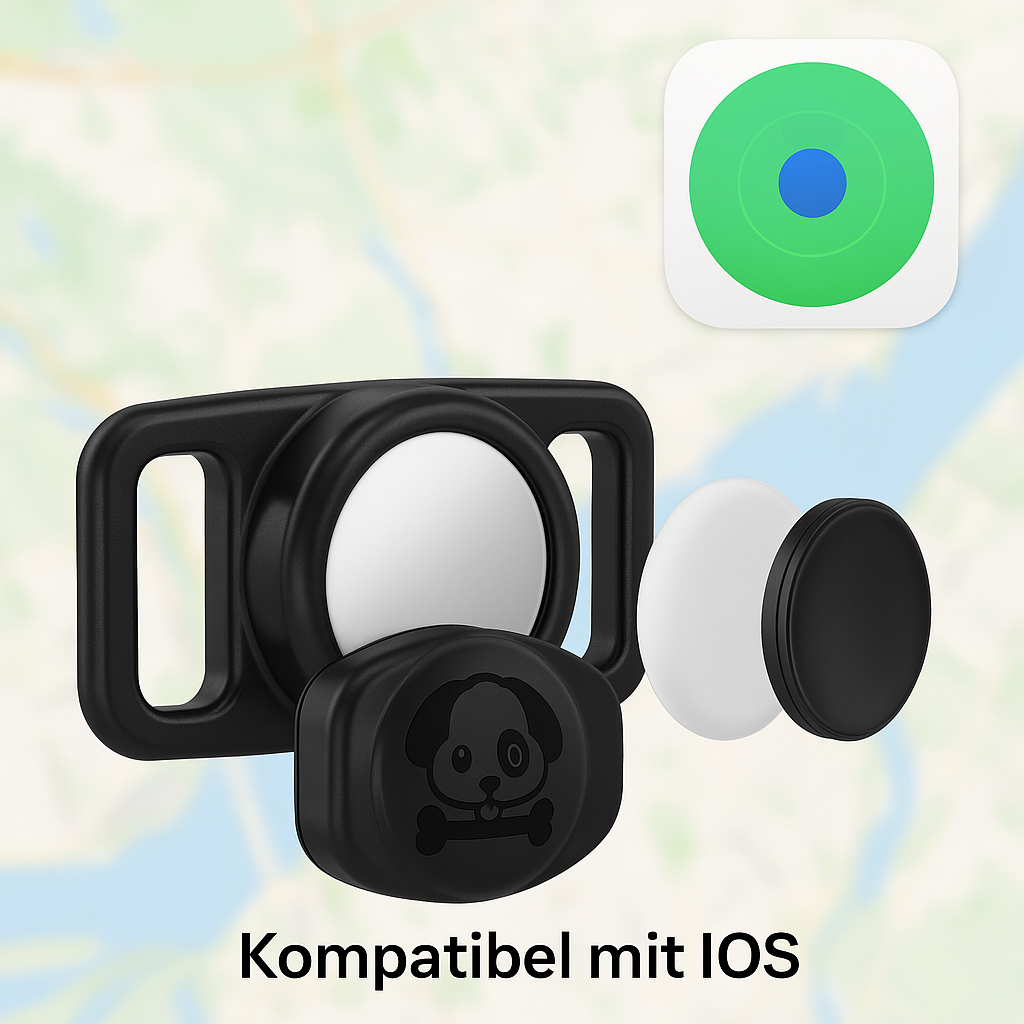 AirTag-Tracker + Silikon-AirTag-Halter für Hundehalsbänder // iOS-Version